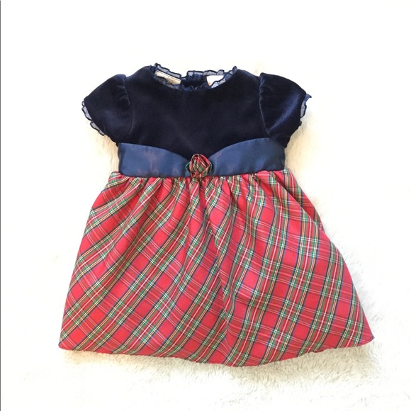 Other - Adorable Velvet and plaid dress